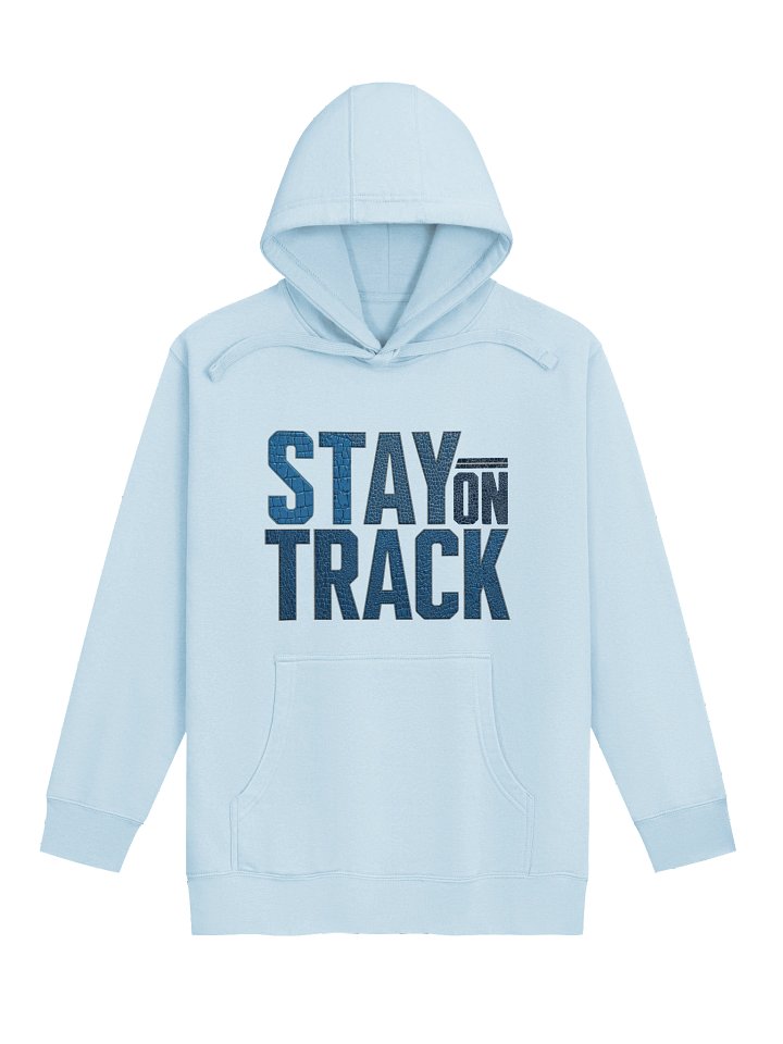 Cracked Blue Textured Hoodie - STAY ON TRACK product image (1)