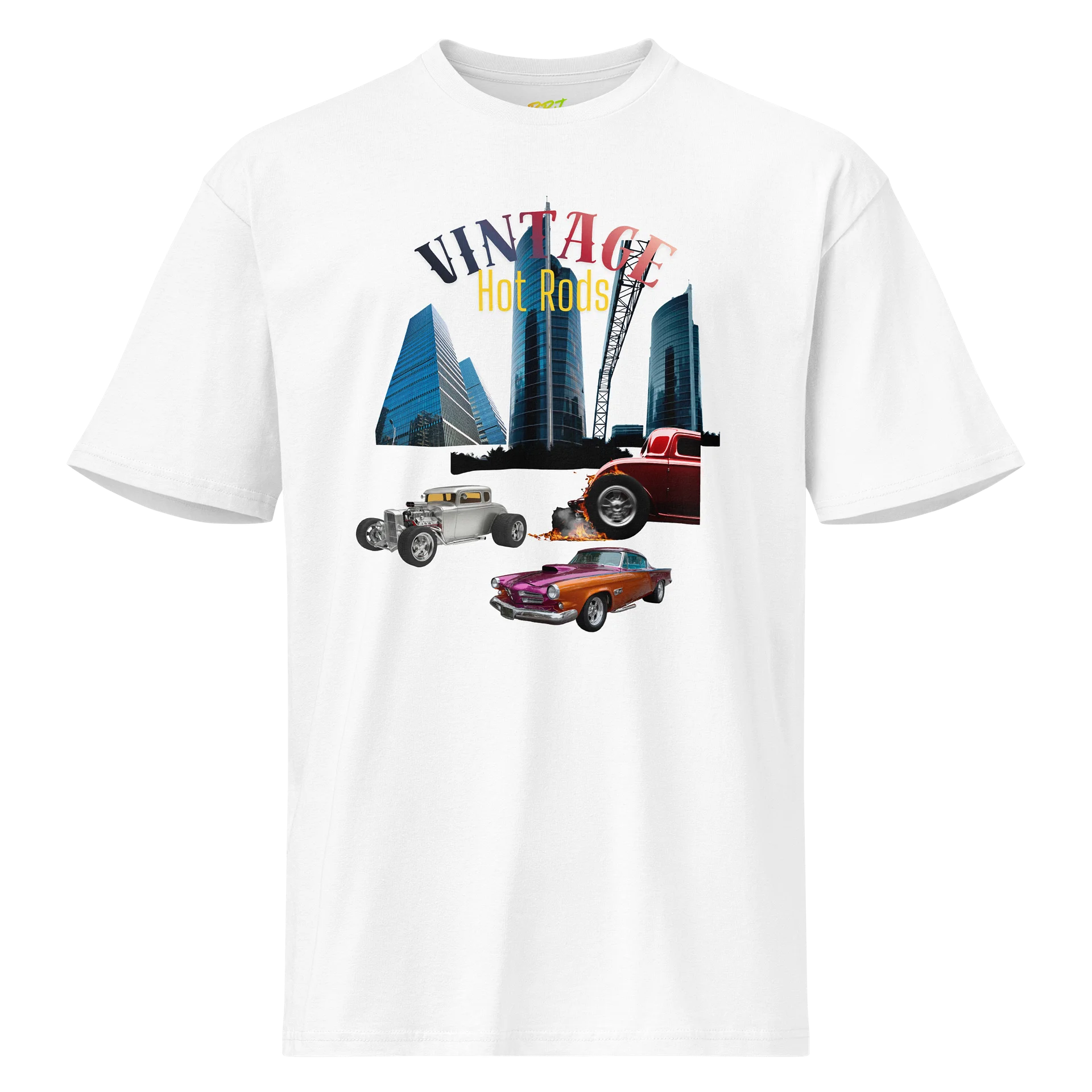 Vintage Hot Rods White Tee product image (1)