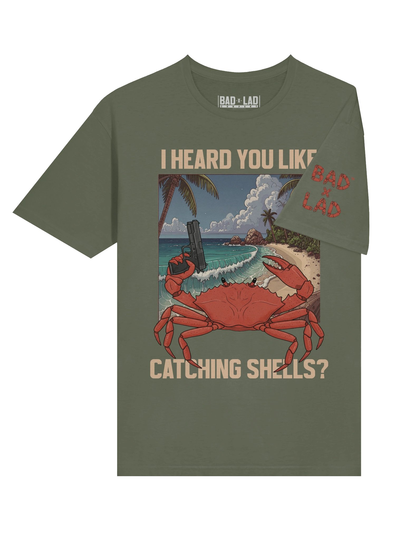 BadxLad - Crab Fights Back T-Shirt 100% Ring-spun cotton product image (6)