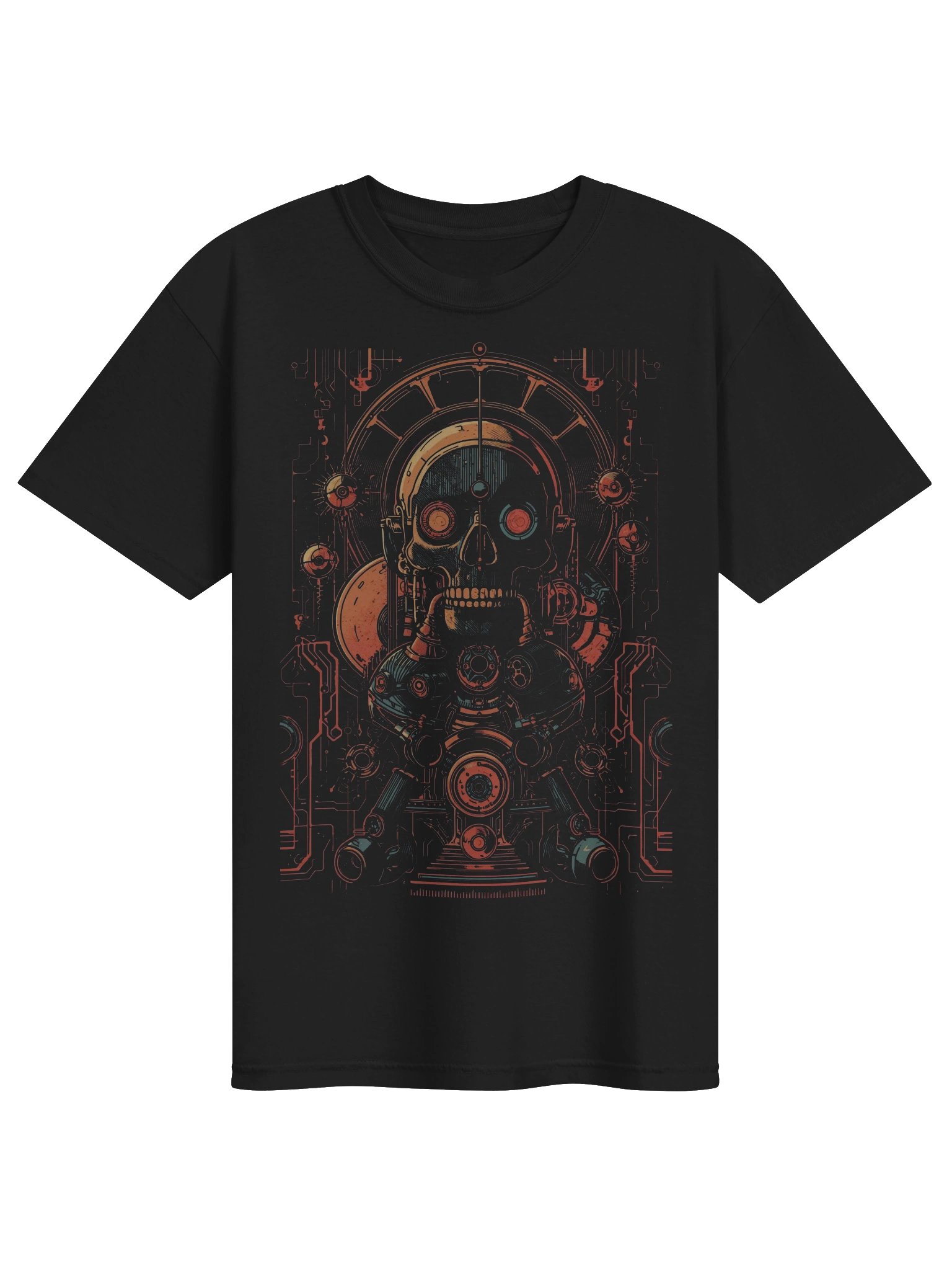 Retro Android Skull Heavyweight T-Shirt product image (1)