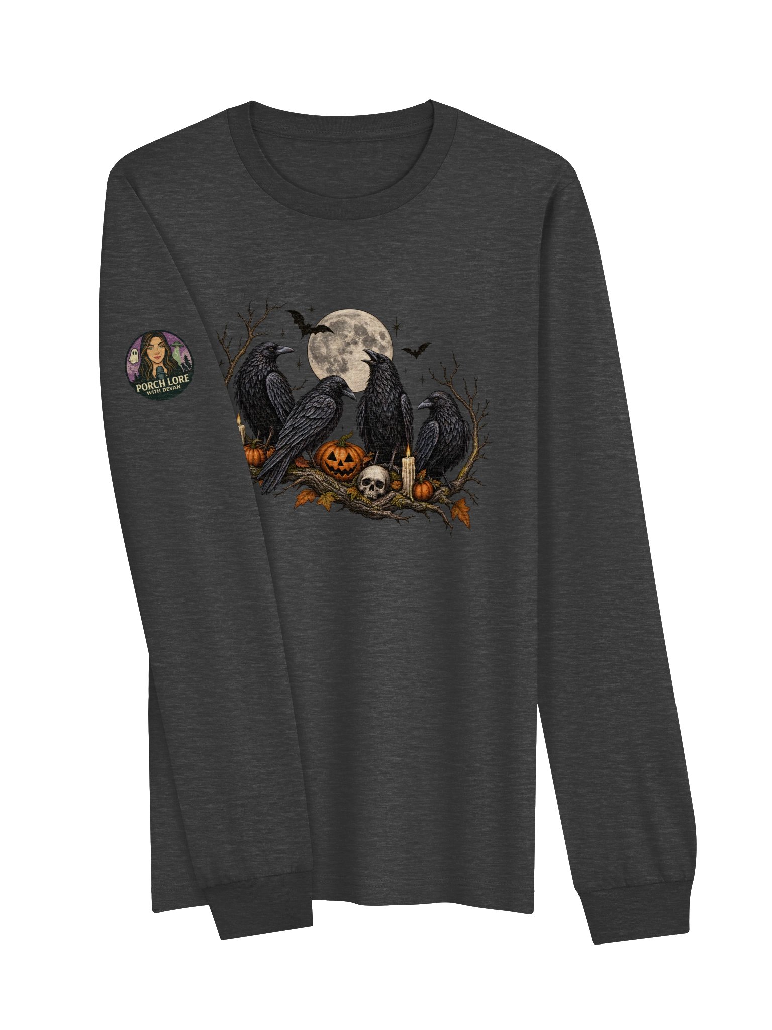 LIMITED EDITION- HALLOWEEN- CROW CREW- SUPER SOFT LONG SLEEVED SHIRT product image (3)