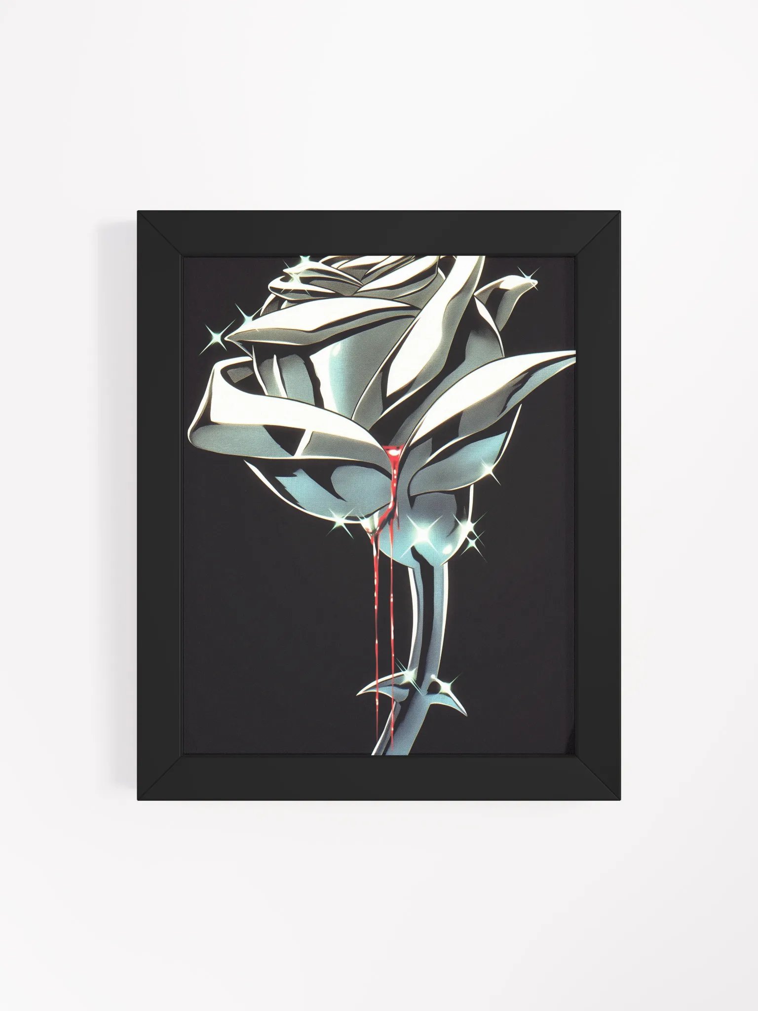 Gothic Metalic Rose Framed Poster product image (4)