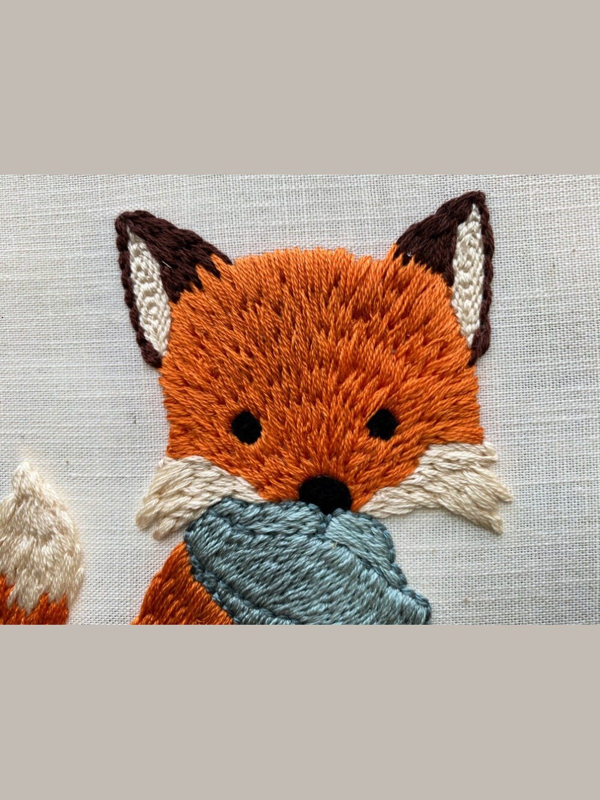 Fox in a Scarf Punch Needle Embroidery (Digital PDF Pattern) product image (3)