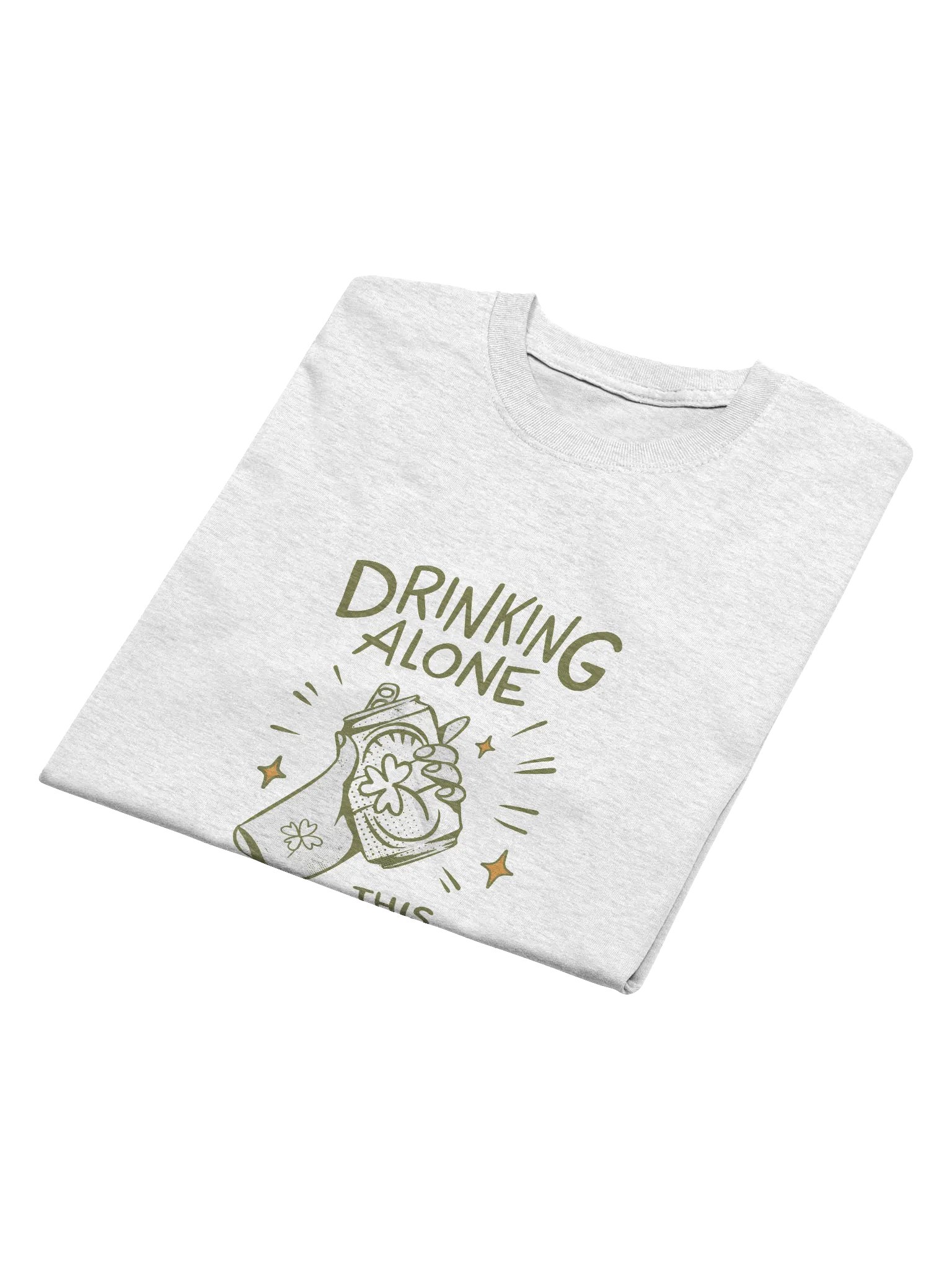 Drinking Alone St. Patrick’s Day T-Shirt | Funny St. Patricks' Day Beer Party Tee for Introverted product image (4)
