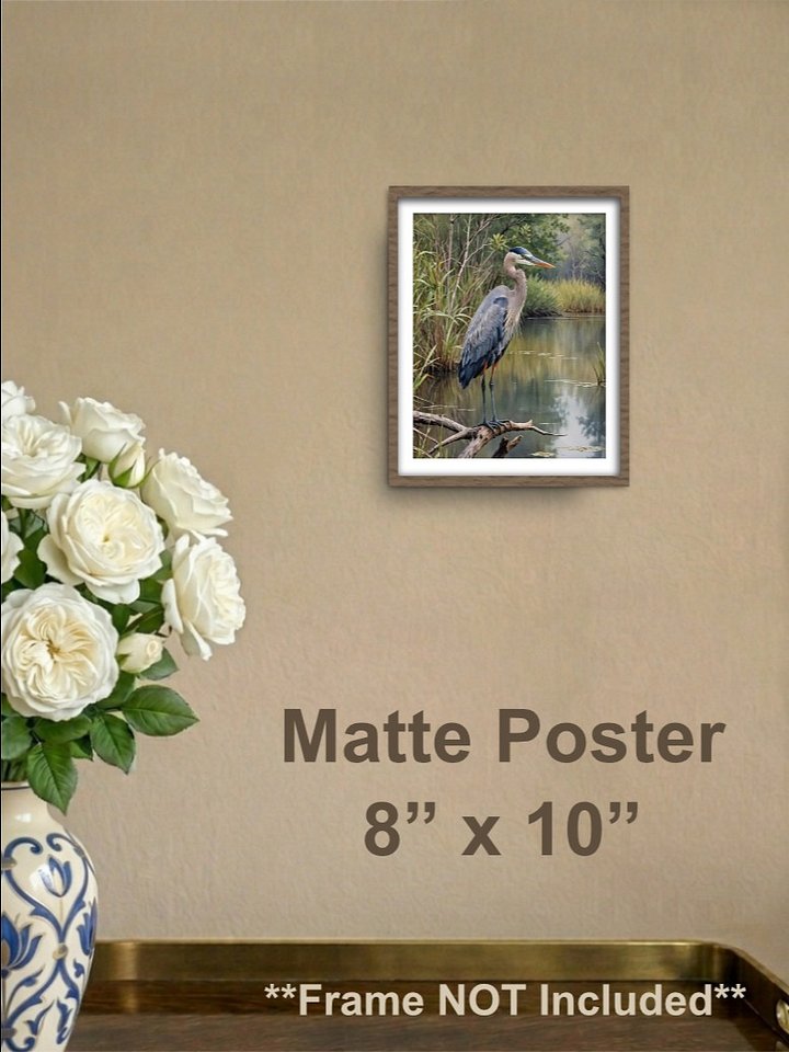 Great Blue Heron Matte Poster product image (1)
