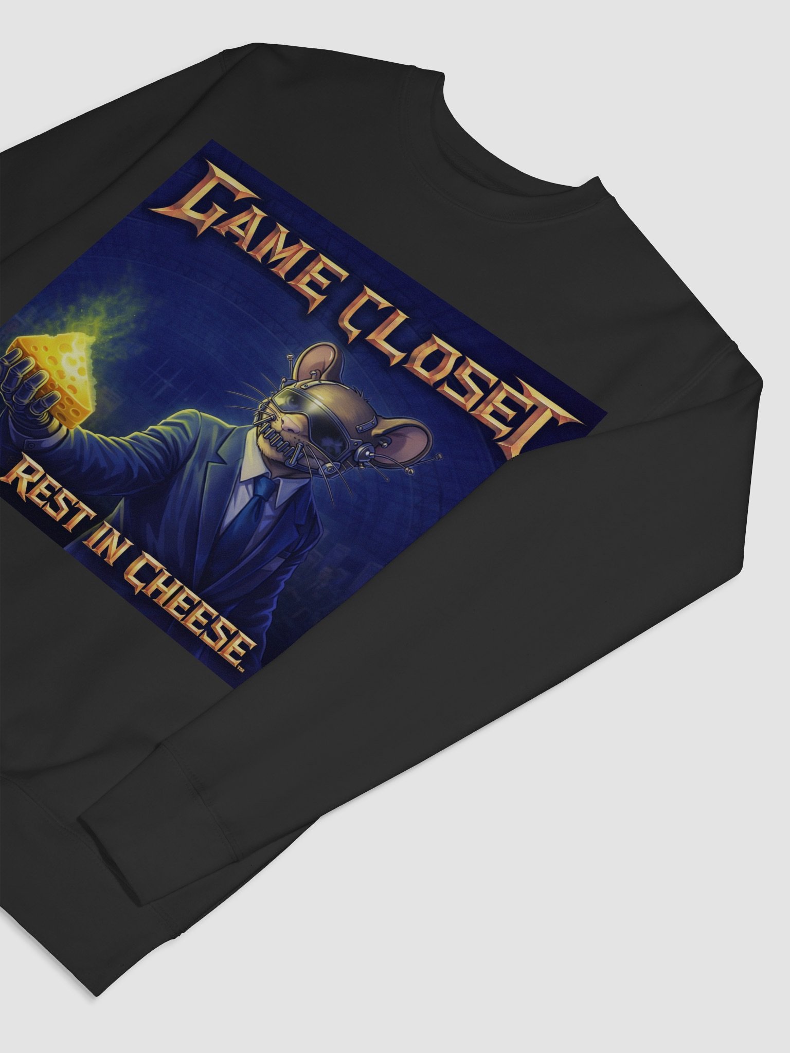 Rest In Cheese: Mic Cheesehead Boss Sweatshirt product image (7)