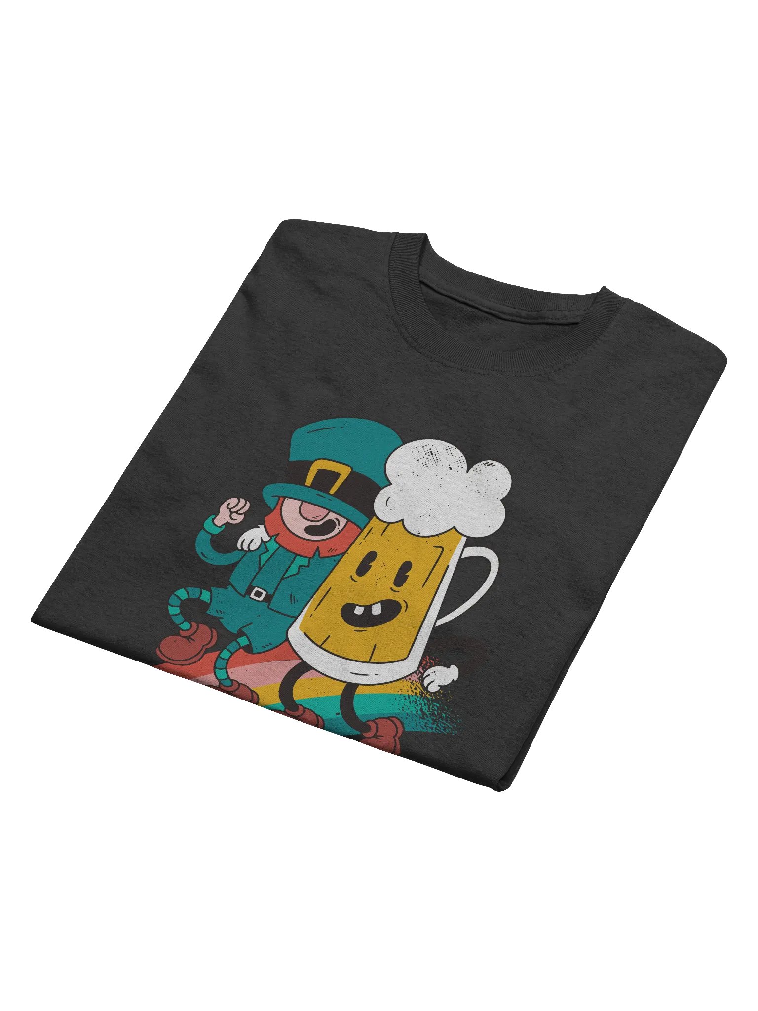 Leprechaun & Beer Buddy T-Shirt | Fun St. Patrick’s Day Party Cartoon Tee product image (28)