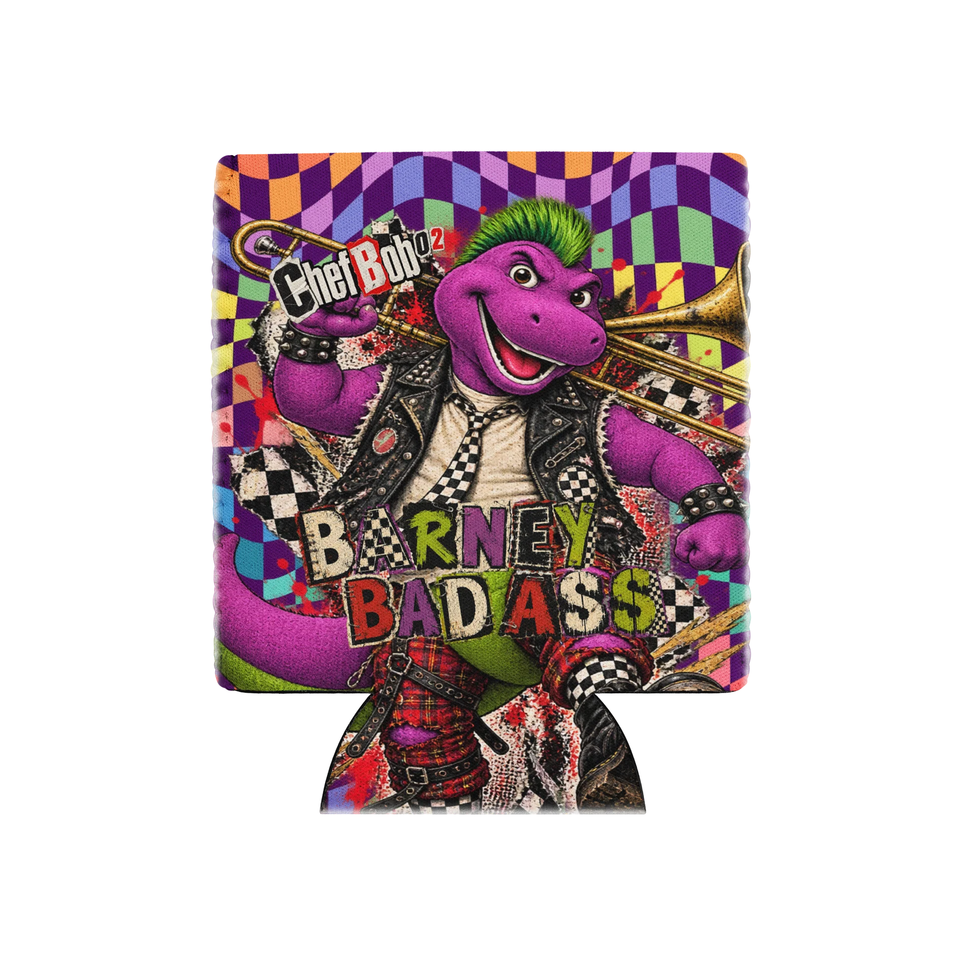 CB02 - Barney Bad Ass - Can Coozie product image (1)