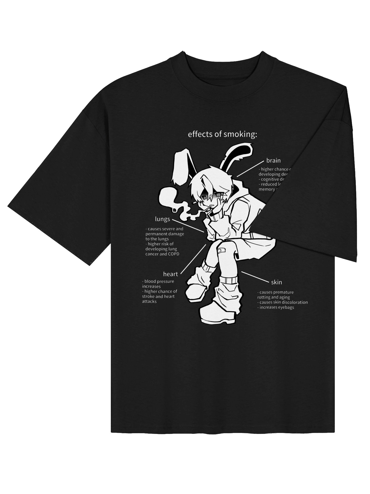 baggy effects of smoking t-shirt product image (4)