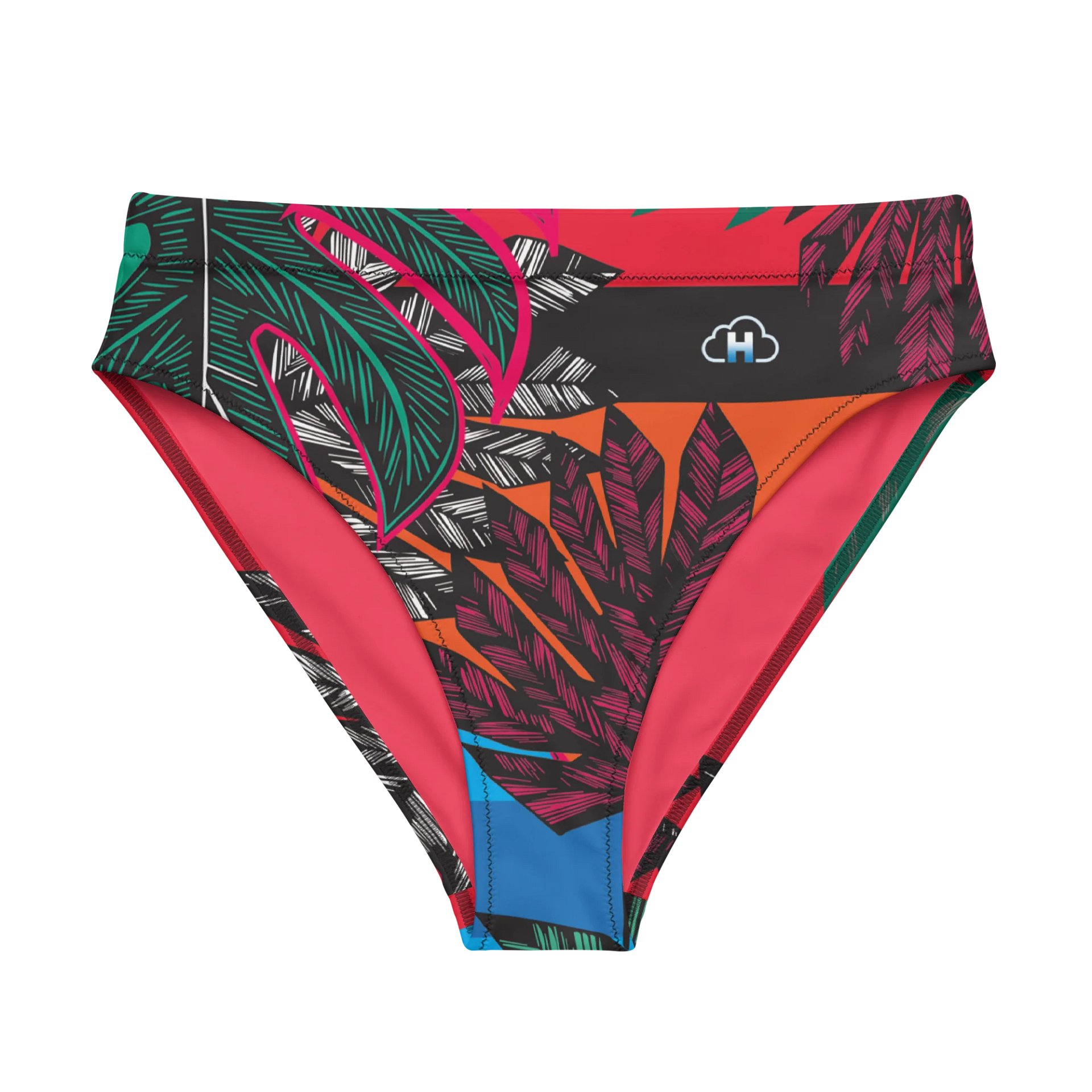 Tropical vision-Recycled High Waisted Bikini Bottom product image (1)