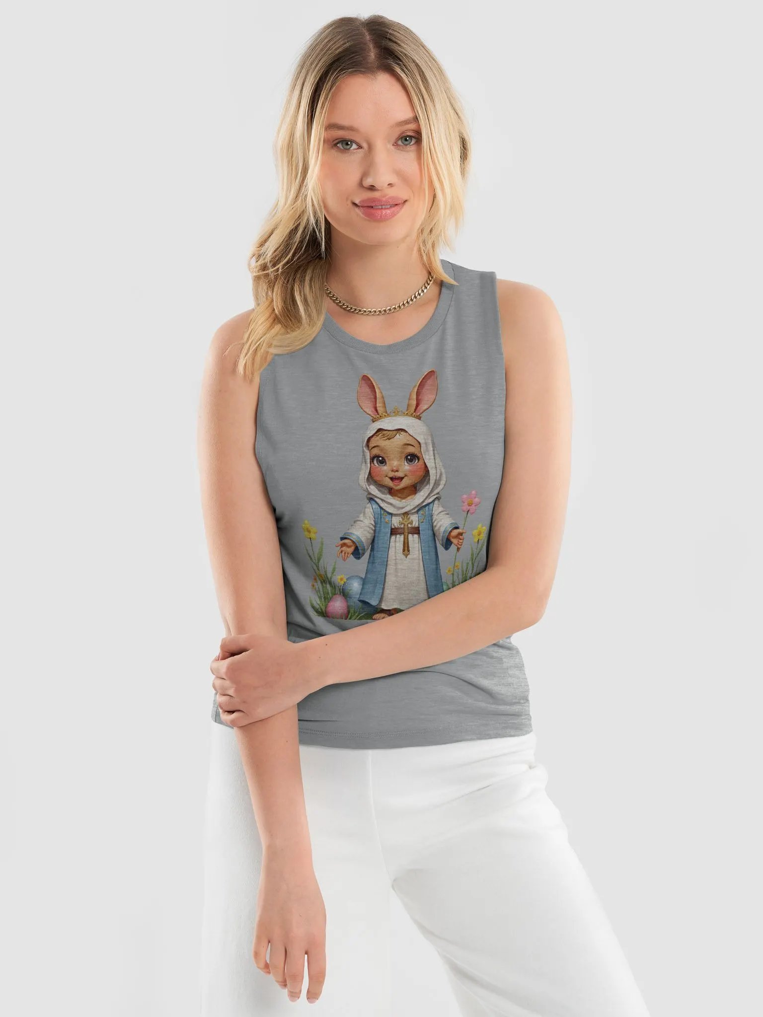 Easter Bunny Royalty Flowy Tank product image (10)