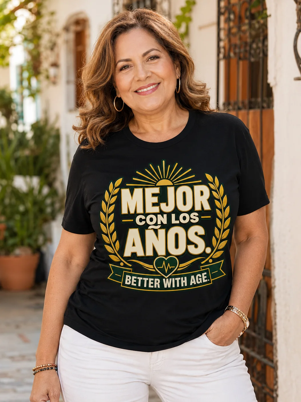 Mejor Con Los Años Unisex T-Shirt (“Better With Age.”) product image (1)