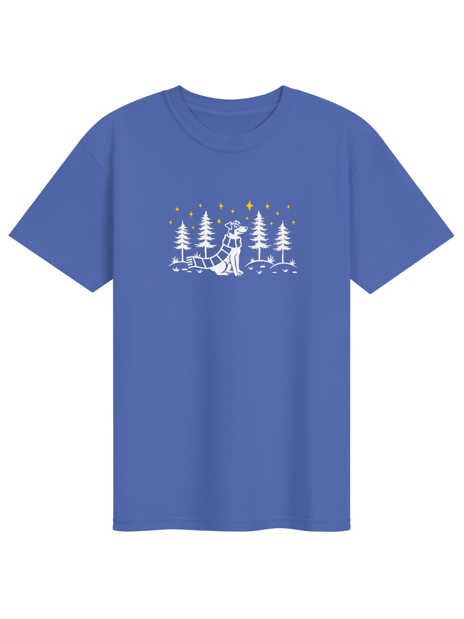 Smooth Fox Terrier Winter/Christmas Line Art Design Embroidered T-Shirt product image (55)