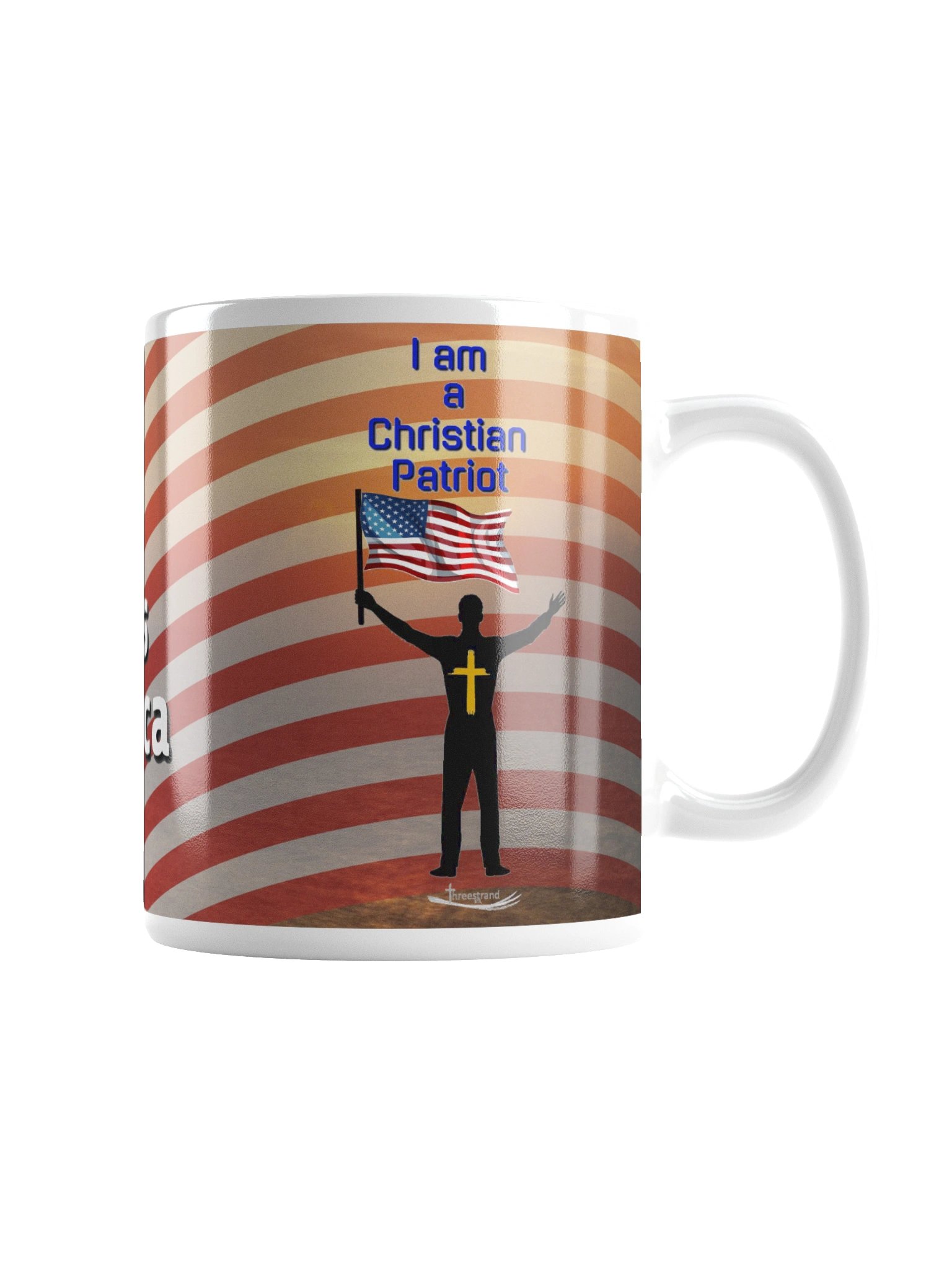 God Bless America — Christian Patriot Flag Mug -Male product image (3)
