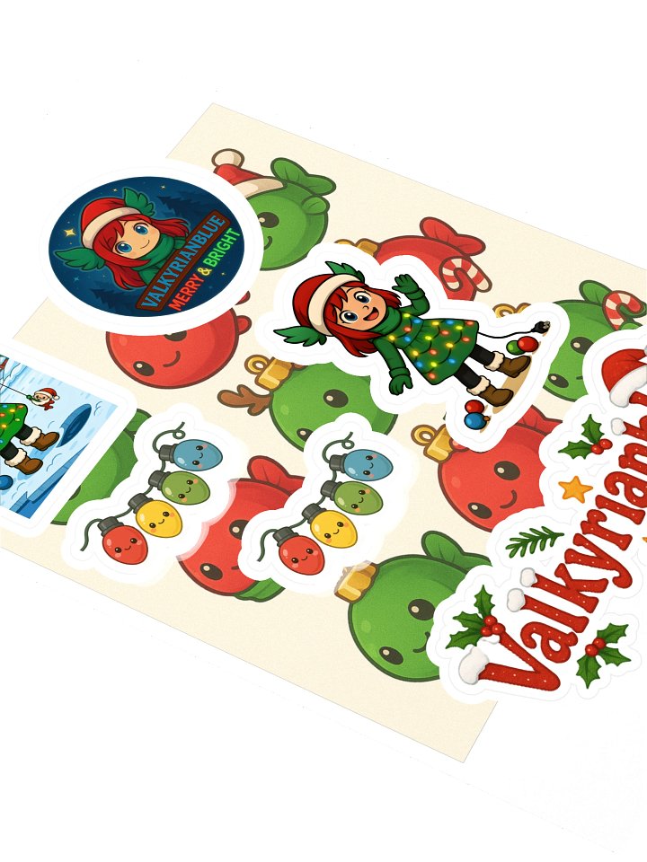 Valky's Merry & Bright Christmas Sticker Sheet product image (2)