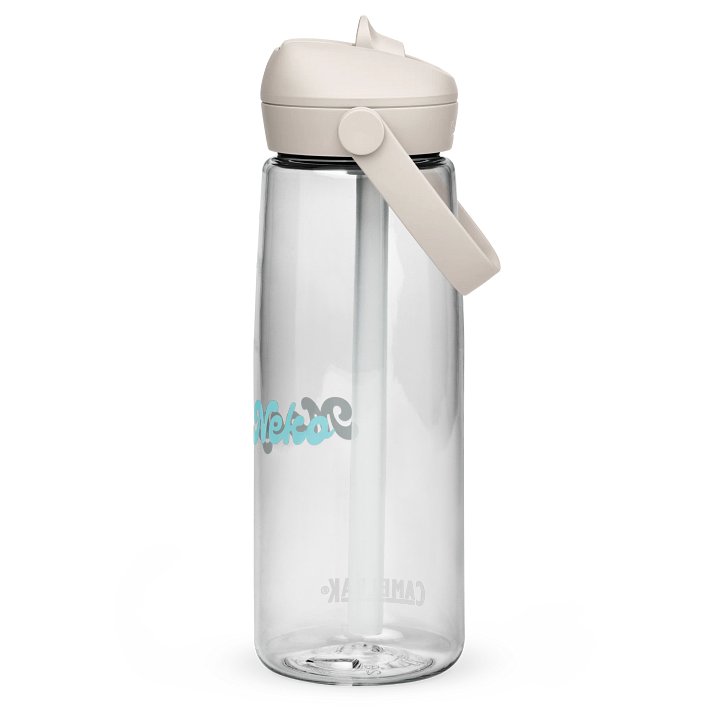 Moey Neko White CamelBak Water Bottle (light blue text) product image (2)