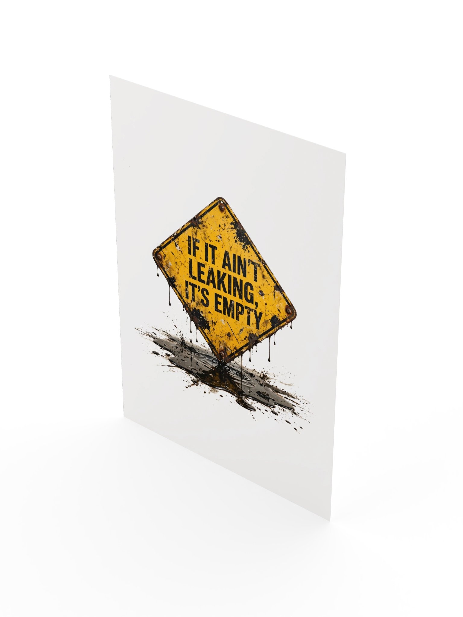 If It Ain't Leaking It's Empty Funny Mechanic Garage Poster product image (3)