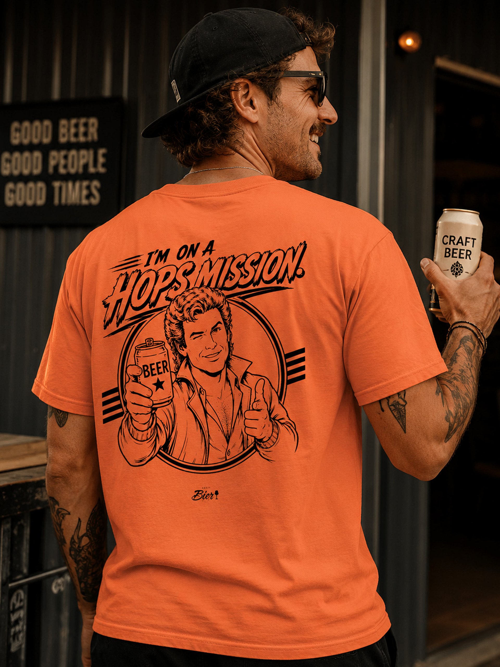 David on a hops mission Premium Craftbier T-Shirt product image (10)