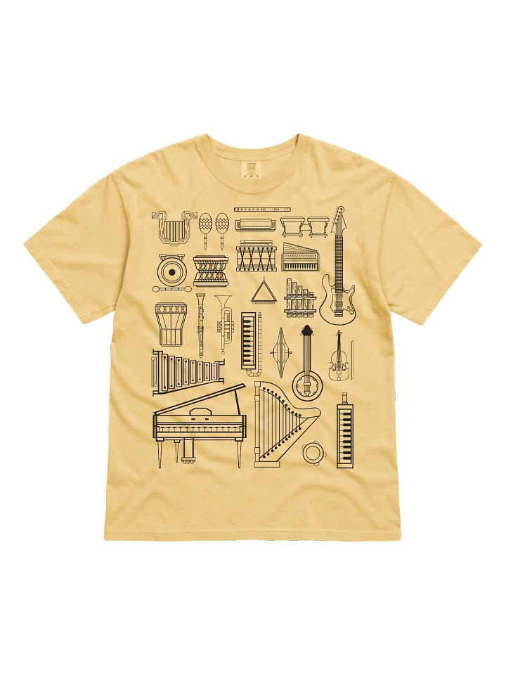 Vintage Musical Instruments Shirt – Retro Music Illustration Graphic Tee, Classic Band & Orchestra Design product image (71)