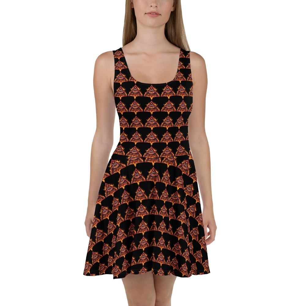 Flaming Eye All-Over Skater Dress product image (2)