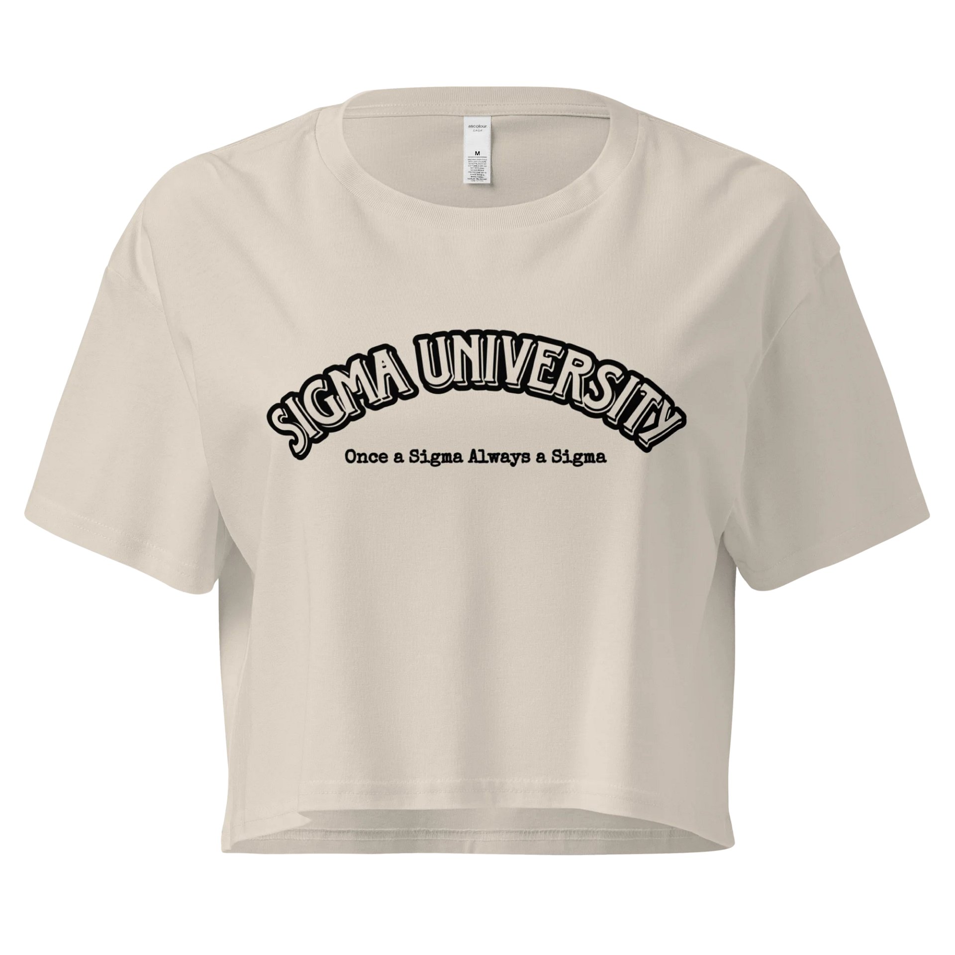 Sigma University Crop Top (Black Text) product image (5)