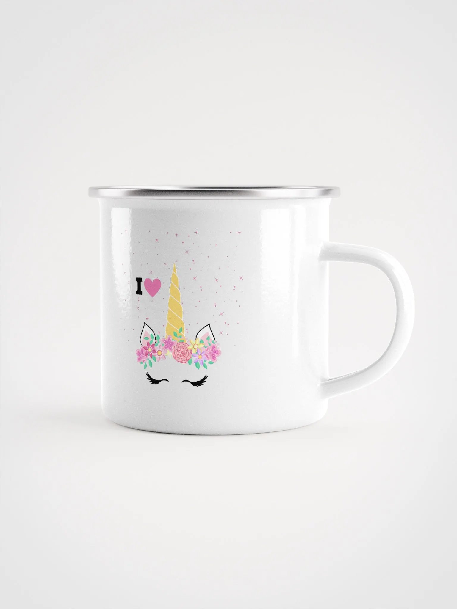 I Love Unicorns Enamel Mug product image (2)