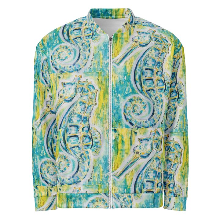 🐚 Painted Seahorse Power | Unisex Bomber Jacket | Monique Faella Designs™ product image (1)