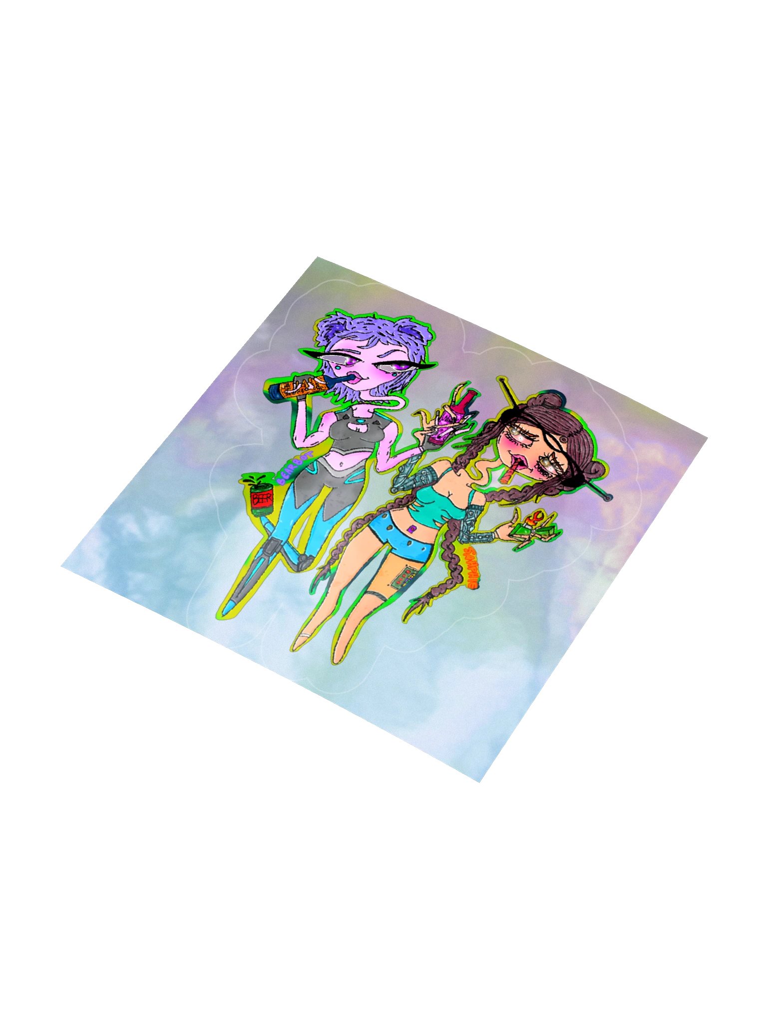 BEARBOT X SAHPHIE ● Vinyl Holo Sticker product image (3)