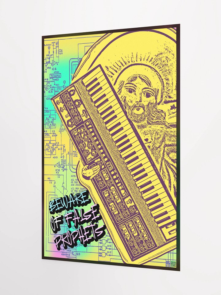 BEWARE OF FALSE PROPHETS, by Frank Fonik, Techno EDM Matte Paper Poster product image (2)