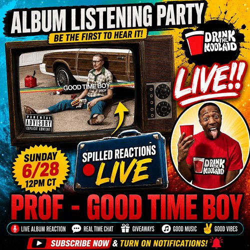 Sipperz!!!! Attention!!!! LIVE TOMORROW @ Noon CST (LIVE LINK BELOW + comments) I will be doing a Live Album Reaction to @pro...