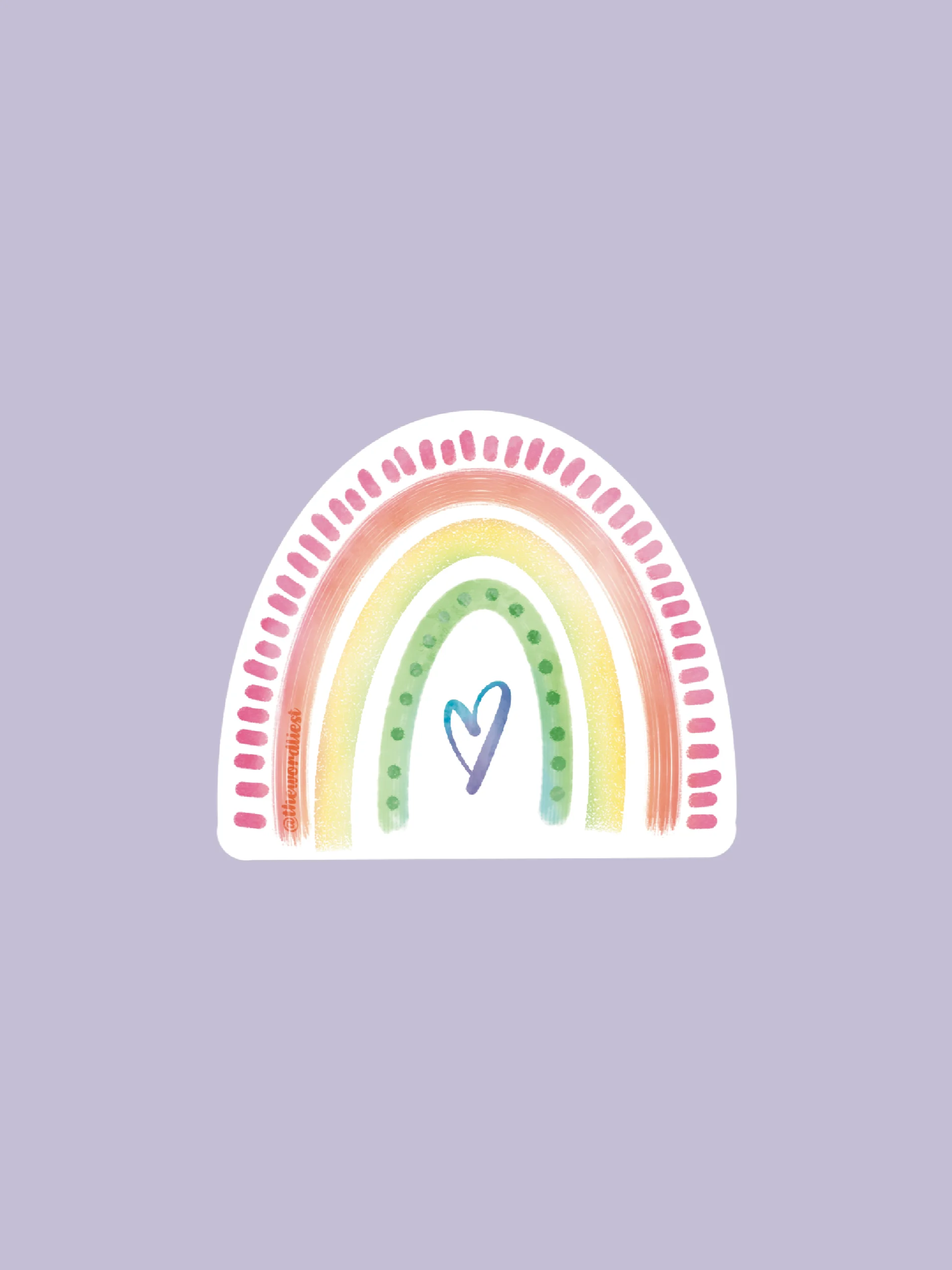 watercolor rainbow mini sticker product image (1)