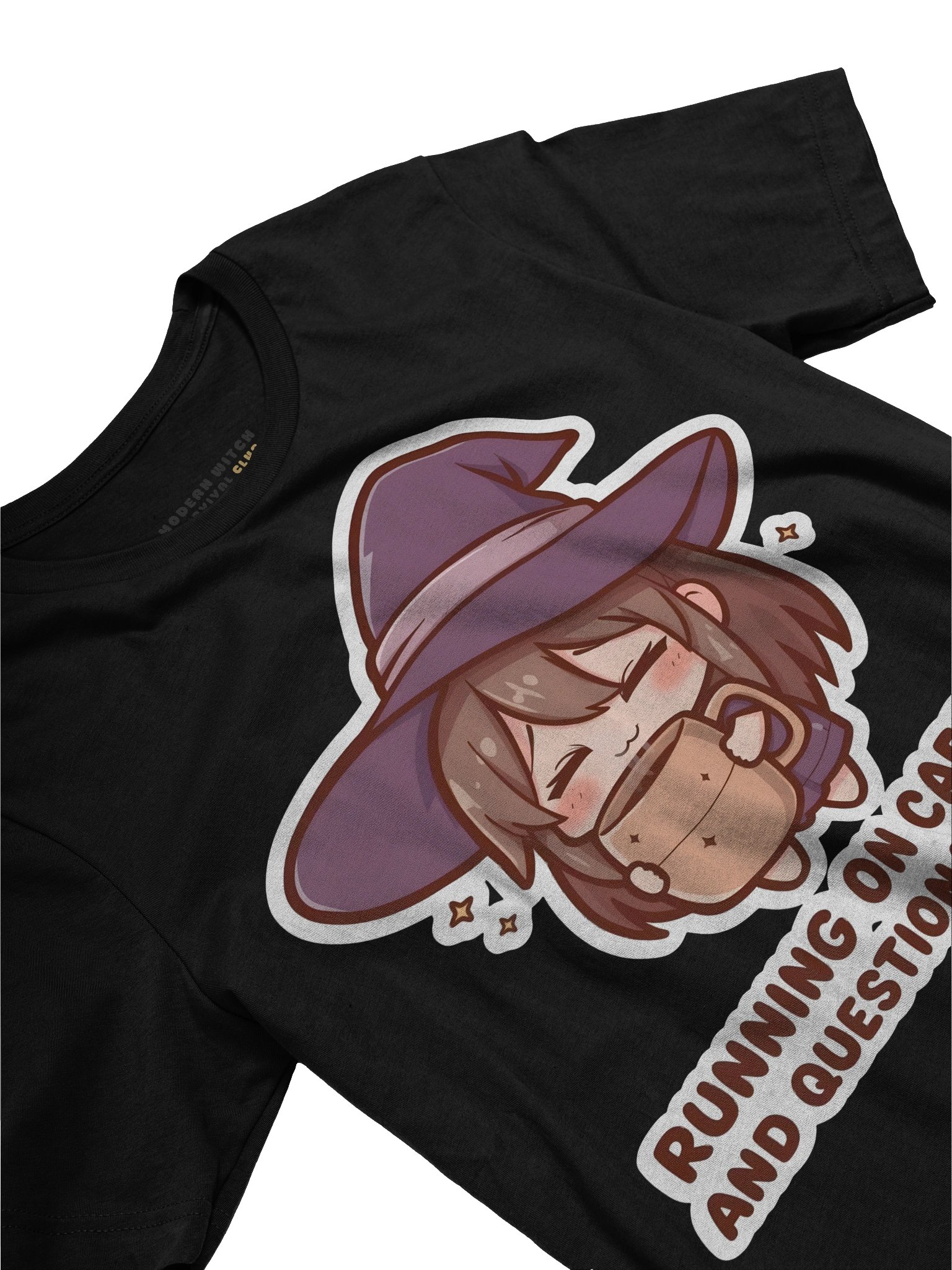 Running on caffeine and questionable magic - Cozy Witch T-Shirt product image (3)
