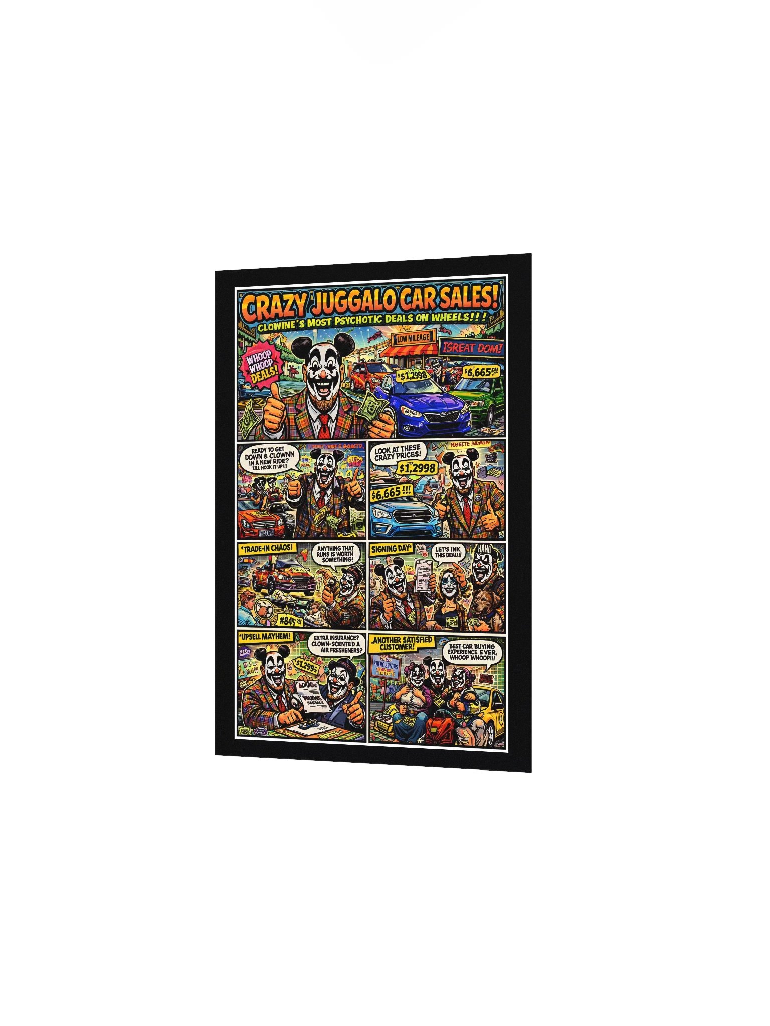 🚗 Crazy Juggalo Car Sales – 5x7 Matte Poster product image (2)