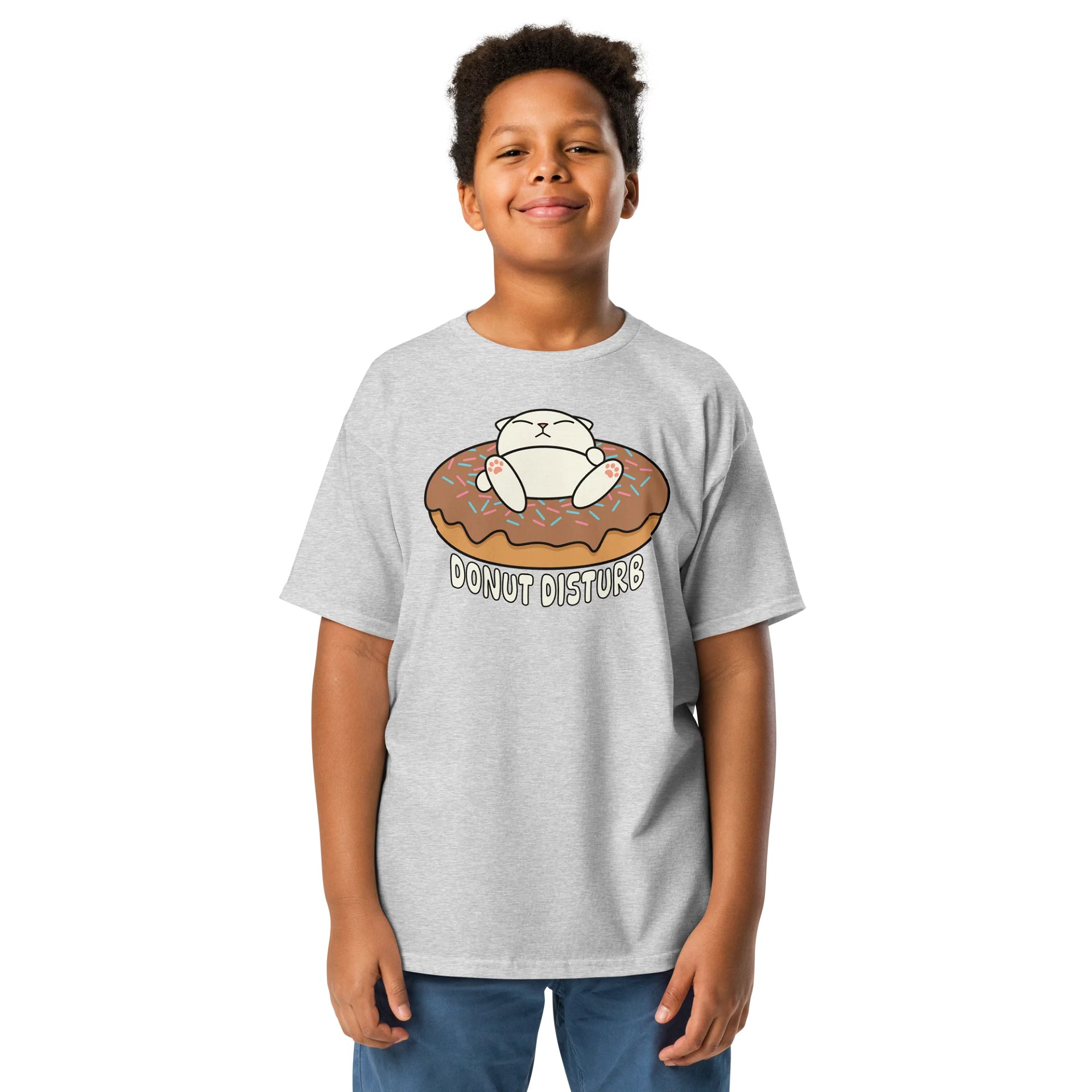 Donut Disturb Cat - Unisex Youth Heavyweight T-shirt product image (31)