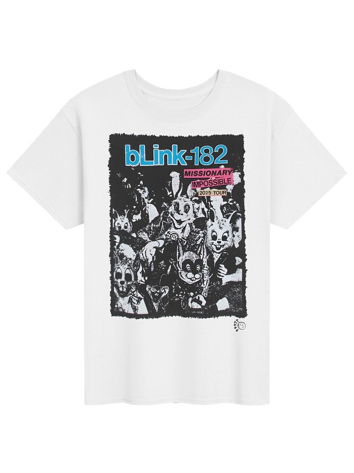 Blink-182 Missionary Impossible Tour White T-Shirt product image (1)