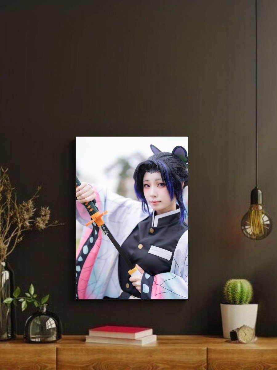 Demon Slayer Shinobu Kocho Cosplay Sword Pose – Glossy 8x10 Metal Print product image (2)