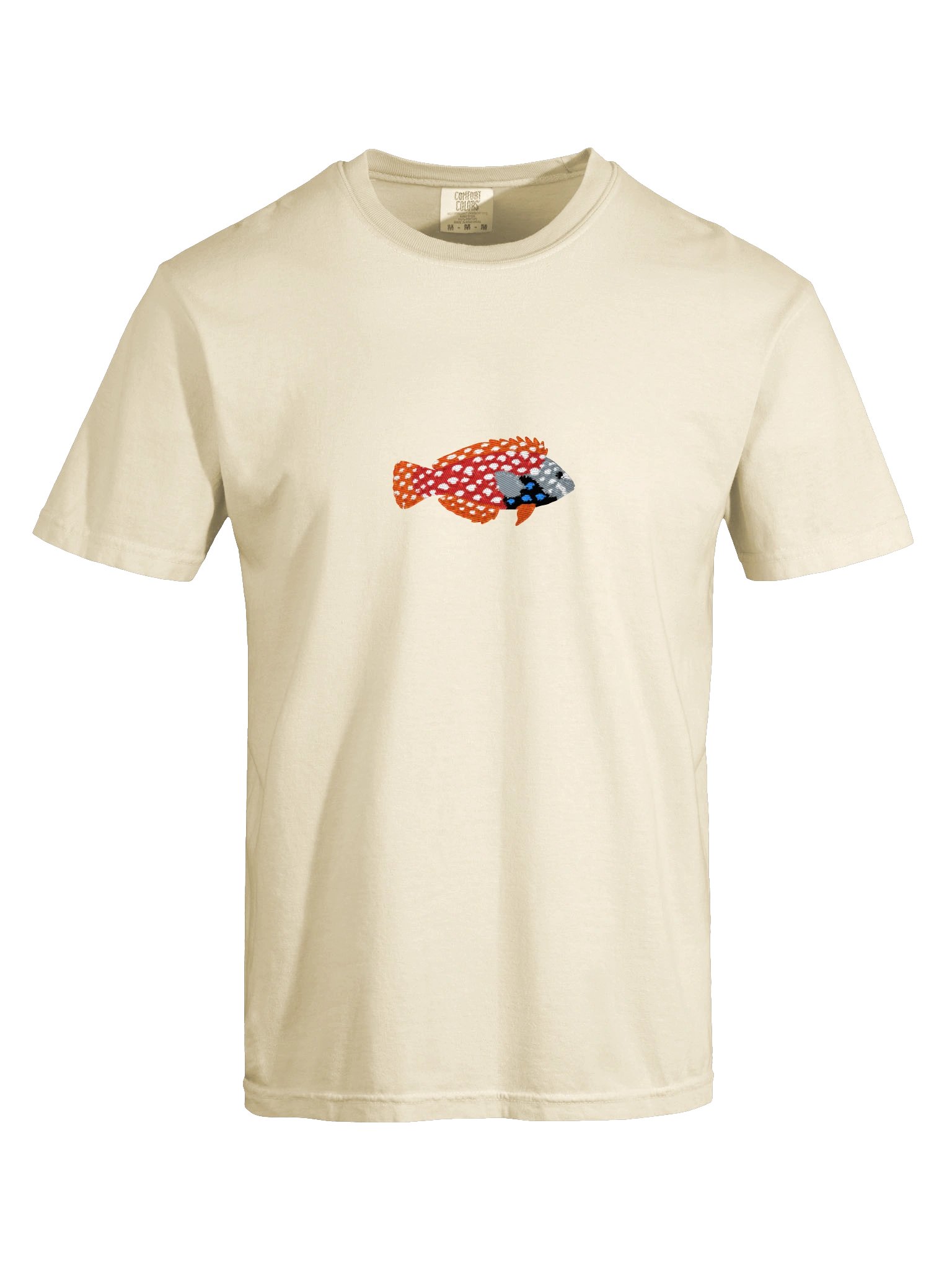 Blue Star Leopard Wrasse Embroidered Shirt | Macropharyngodon bipartitus Reef Fish Tee | Saltwater Aquarium Apparel product image (9)