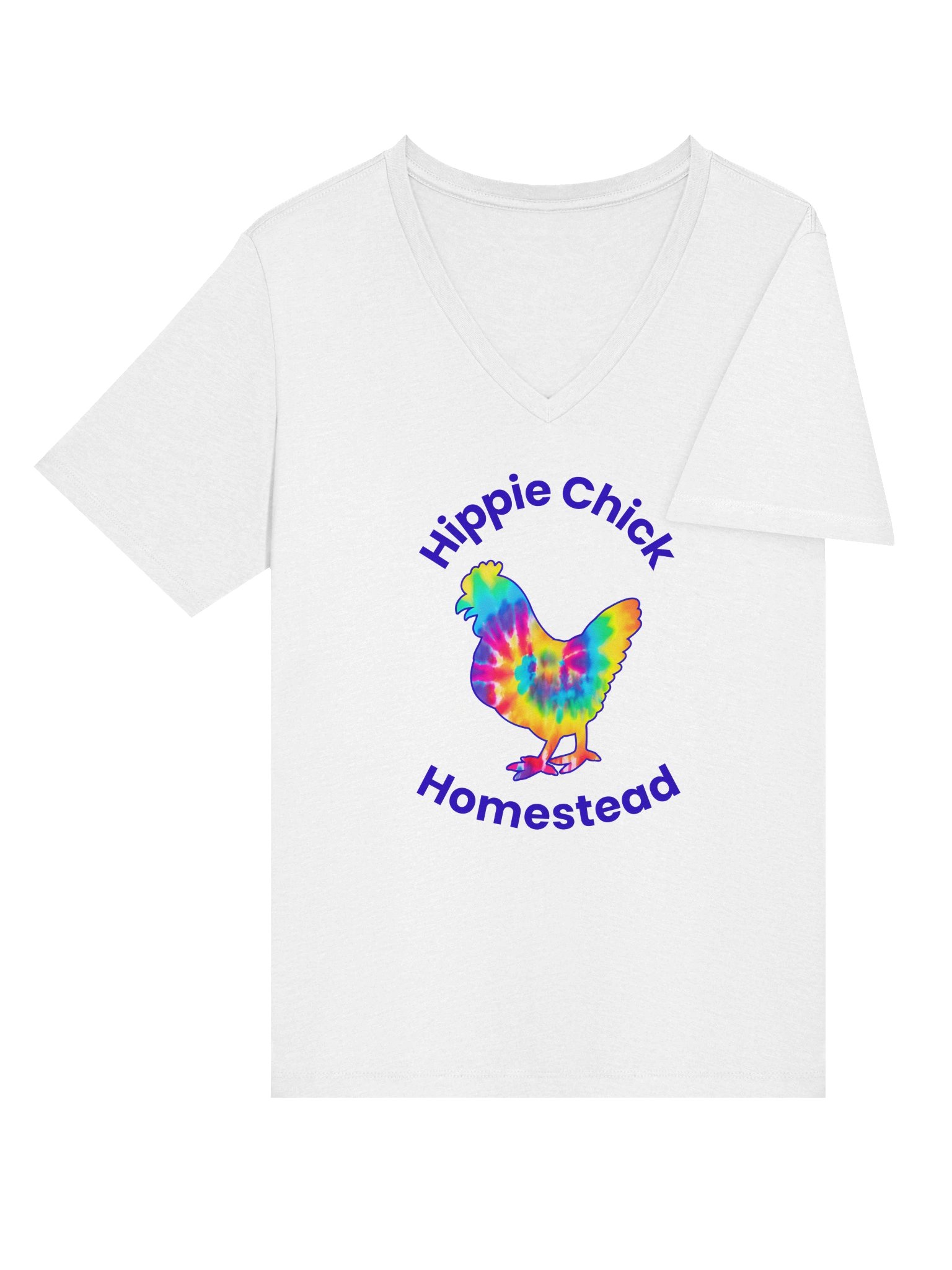Women's V-Neck Tee with Hippie Chick Homestead logo product image (4)