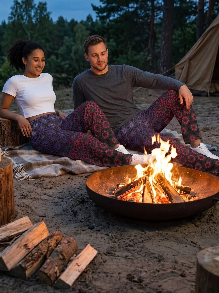 Cosmic Kaleidoscope Unisex Wide-Leg Lounge Pants product image (1)