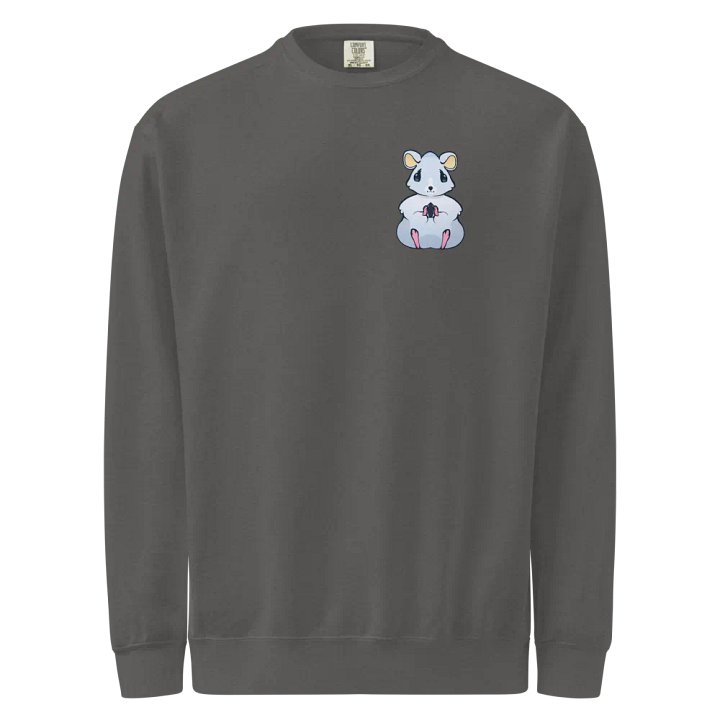 Hamster Holding A Seed Unisex Garment-Dyed Sweatshirt product image (1)