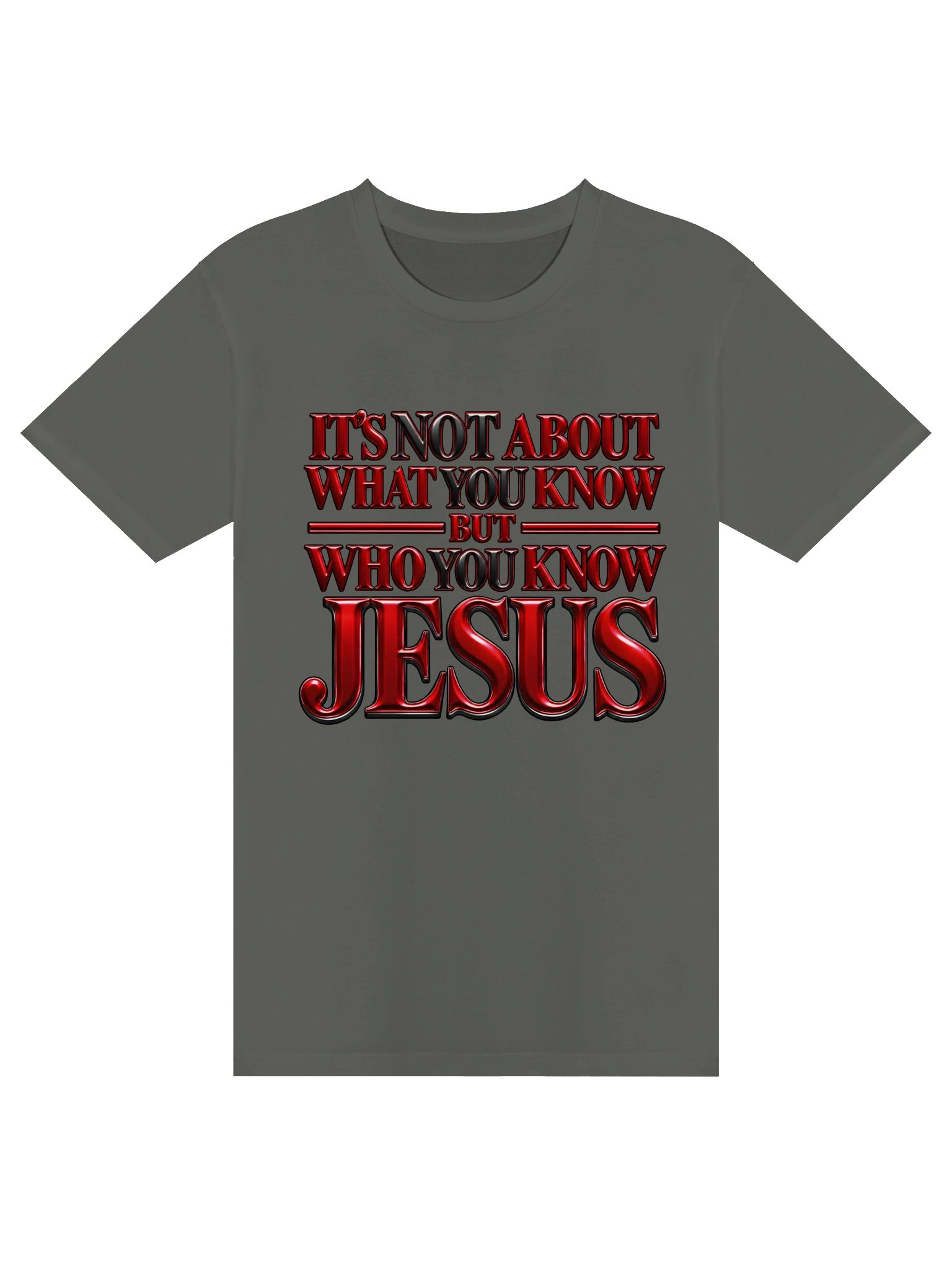 Who You Know: JESUS Red & Black Premium T-Shirt product image (1)