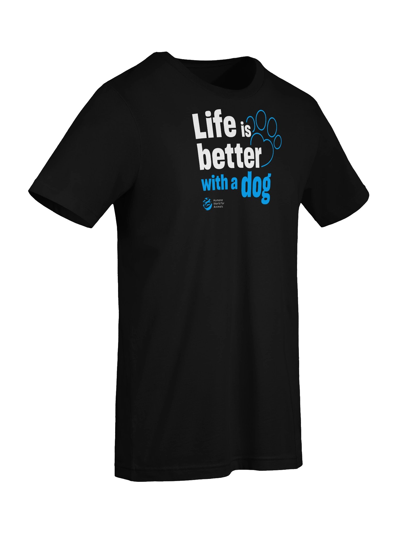 Life is better with a dog - typographic - T-shirt product image (3)