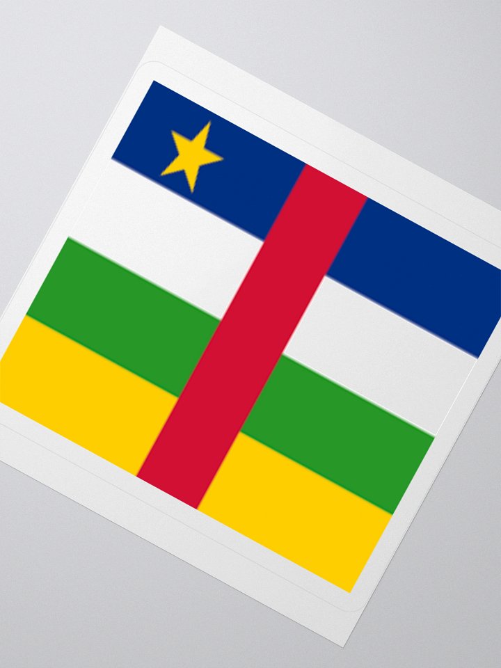 Central African Republic Flag Sticker | Red Star Design | Durable Vinyl | 3 Sizes product image (4)