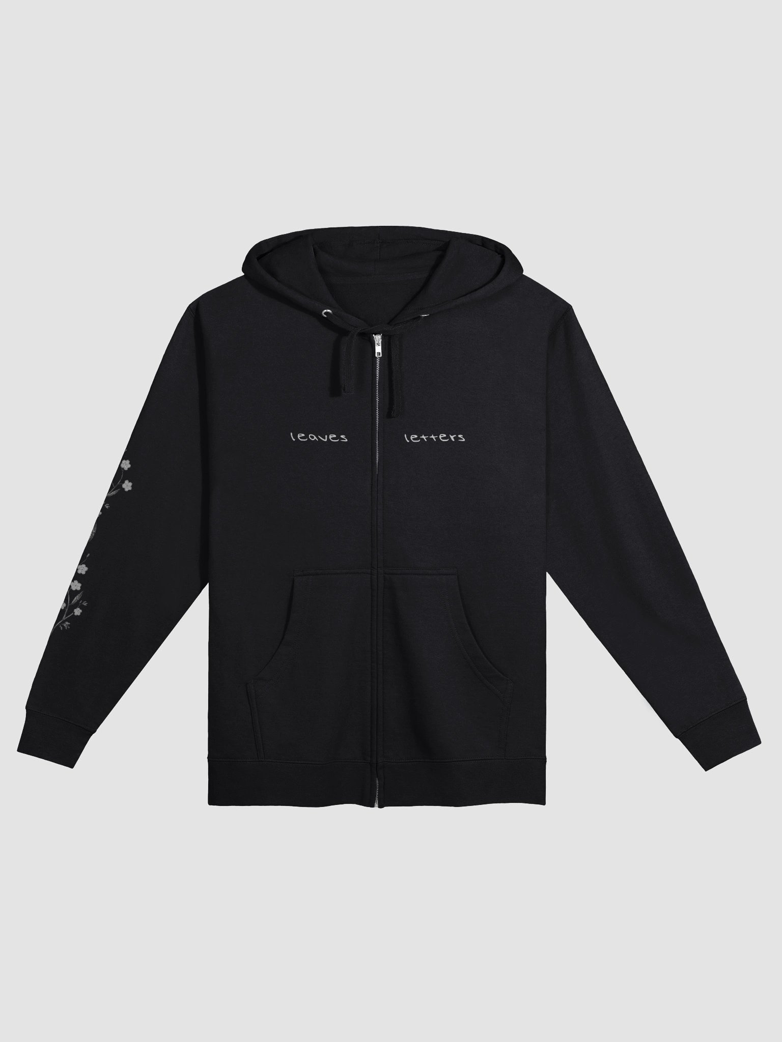 leaves & letters zip up product image (1)