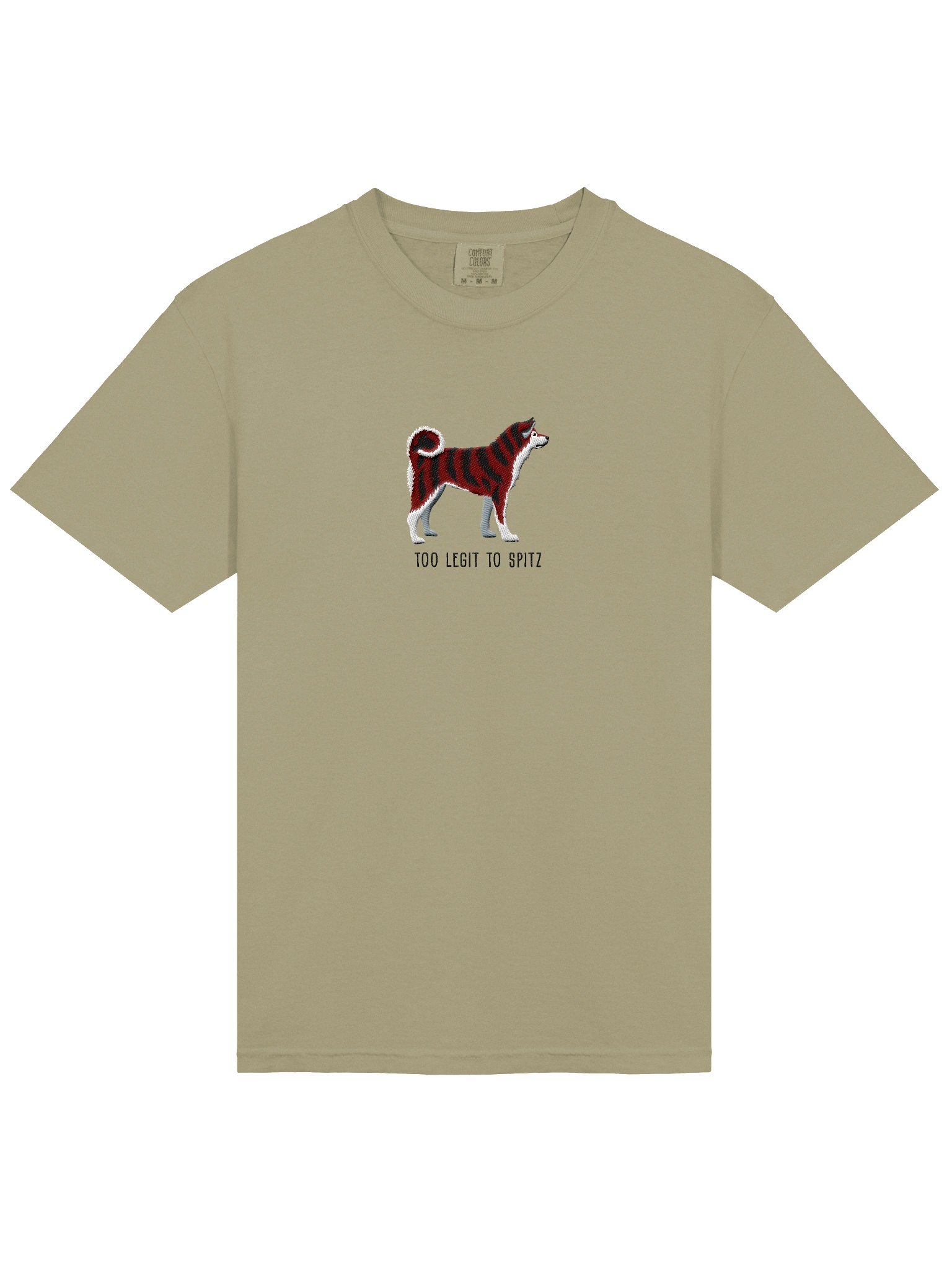 Too Legit to Spitz T-Shirt(Embroidered) of a Japanese Akita Inu(Red Brindle) product image (6)