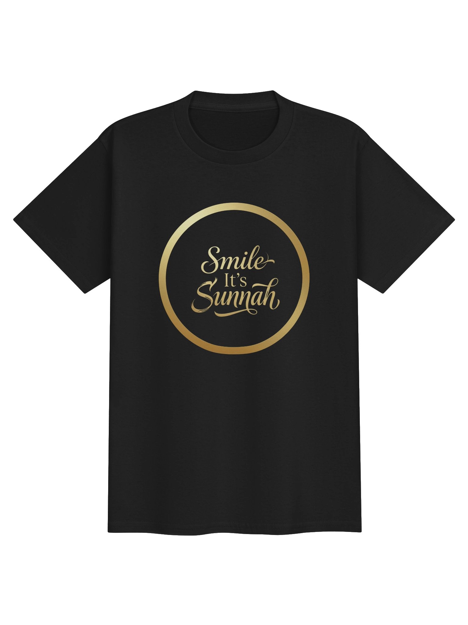 Smile It's Sunnah Kids T-Shirt | Gold Script Islamic Tee for Boys and Girls product image (1)