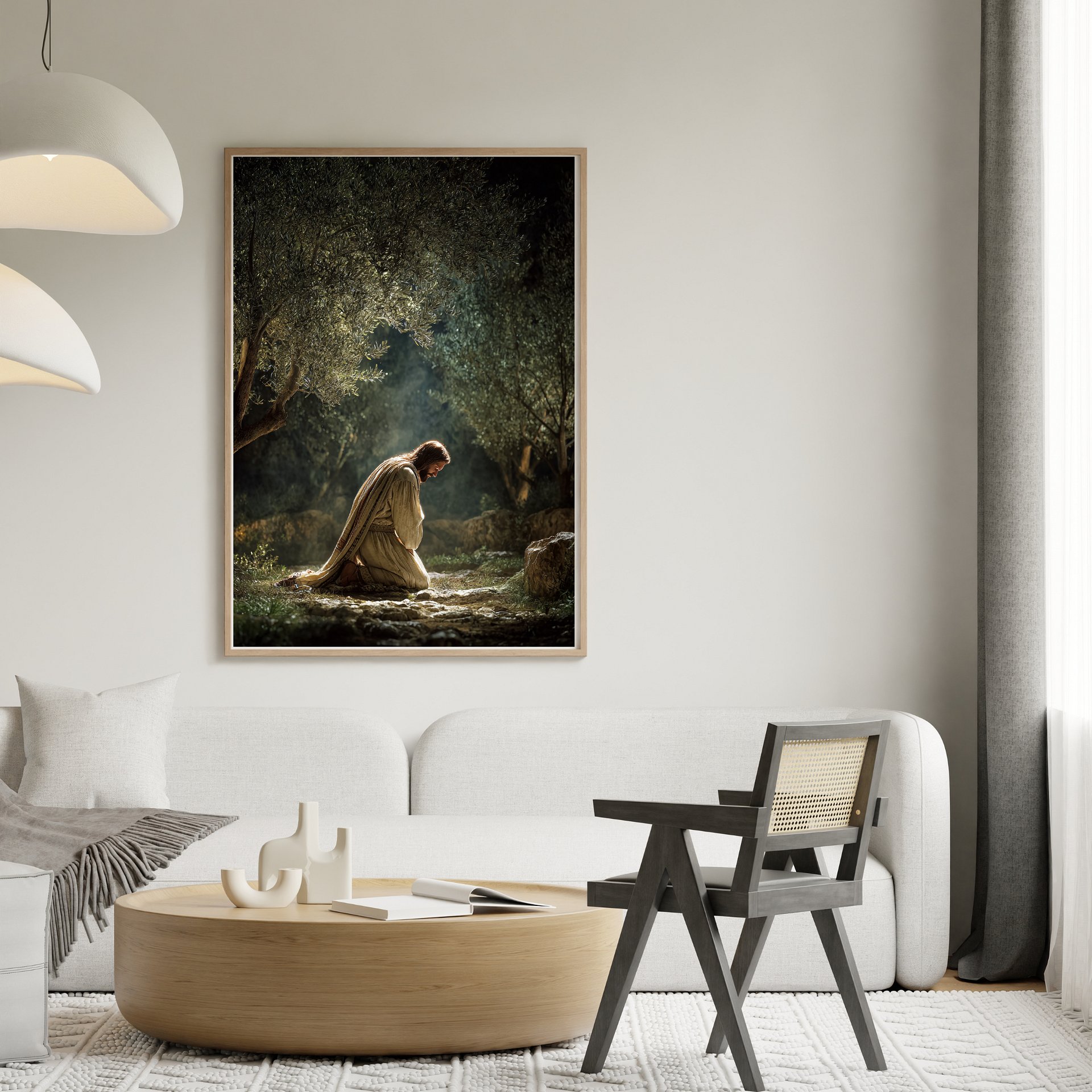 Jesus Praying in the Garden of Gethsemane Wall Art Set | Printable Christian Art Bundle product image (3)