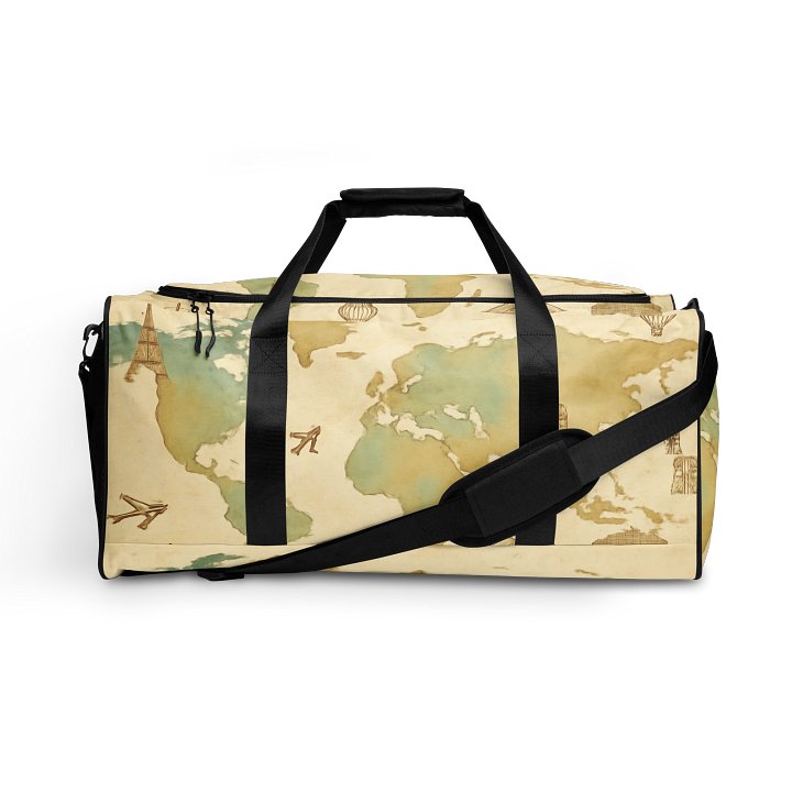 Best Selling - Wanderlust Map All-Over Print Duffle Bag product image (1)