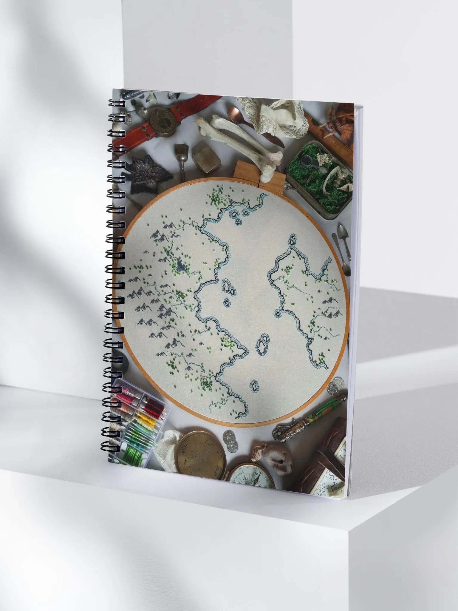 Embroidery Fantasy Map Spiral Notebook product image (4)
