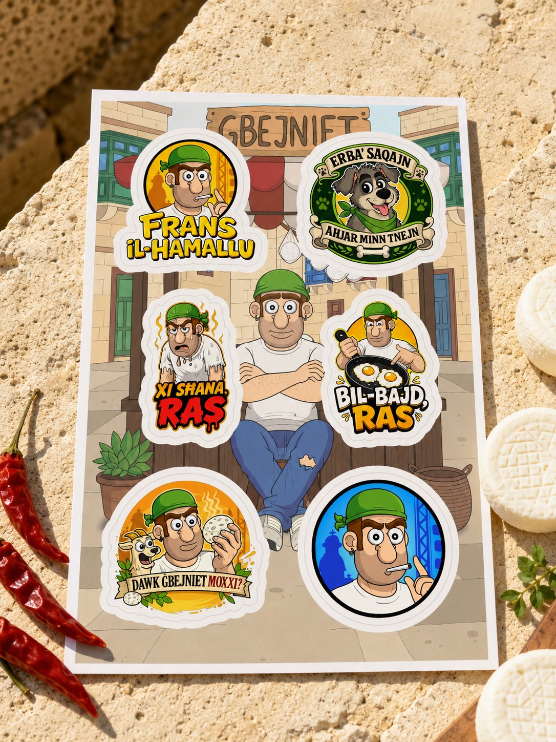 Frans il-Ħamallu – Sticker Sheet (LIMITED Edition) product image (3)